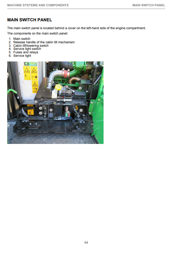 JOHN DEERE 1110G / 1210G / 1510G FINAL TIER 4 ROTATING & LEVELING CABIN OPERATOR MANUAL F697700