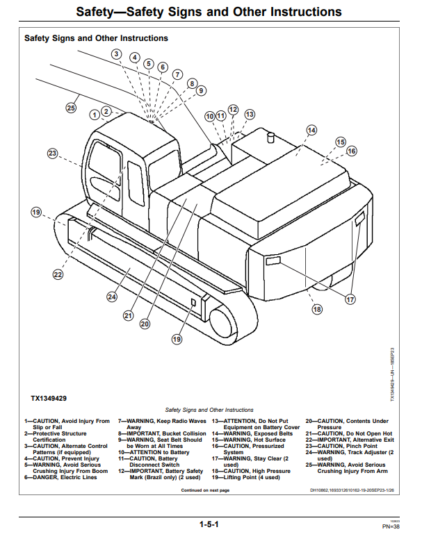 JOHN DEERE 470GLC EXCAVATOR OPERATOR MANUAL OMT385302X19
