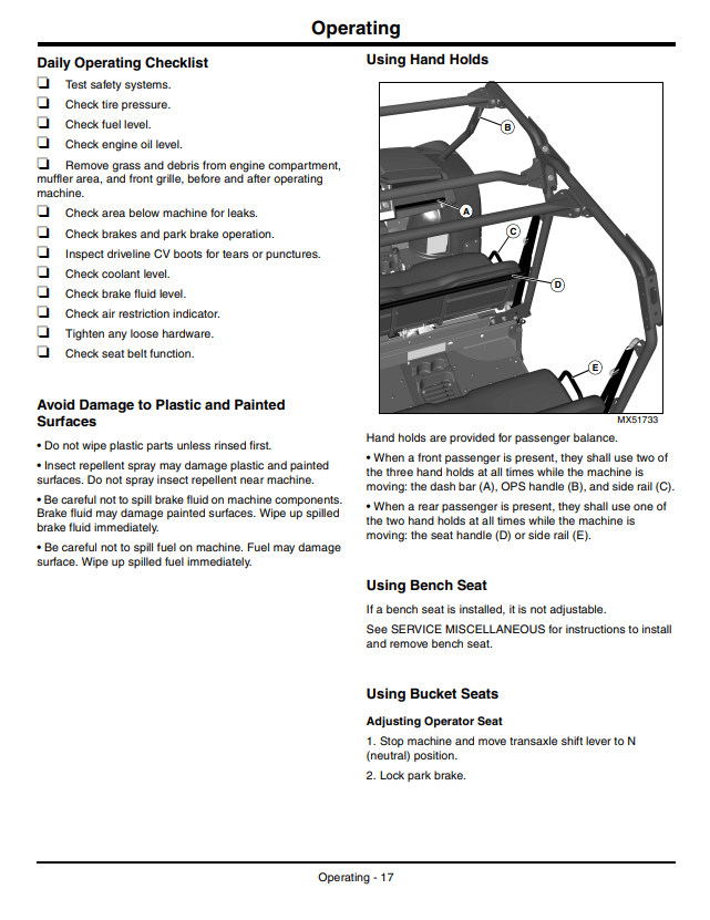 JOHN DEERE GATOR™ UTILITY VEHICLE XUV 855D S4 OPERATOR MANUAL OMM168322