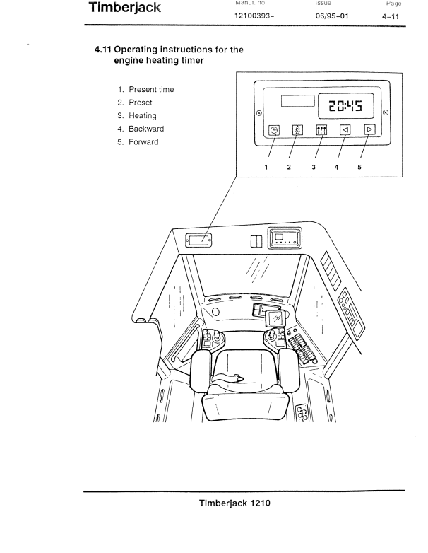 JOHN DEERE 1210 FORWARDER OPERATOR MANUAL F040074