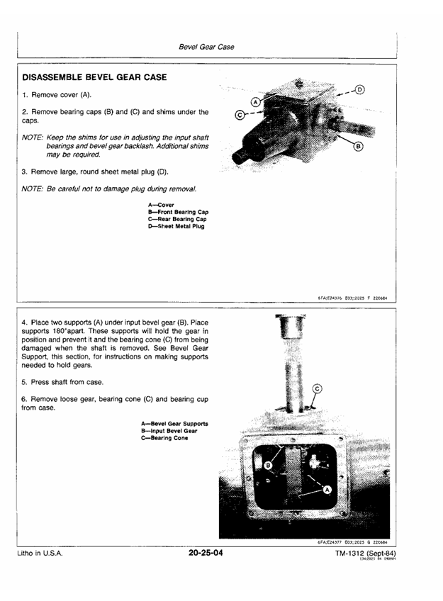 JOHN DEERE 4720 FORAGE HARVESTER TECHNICAL MANUAL TM1312