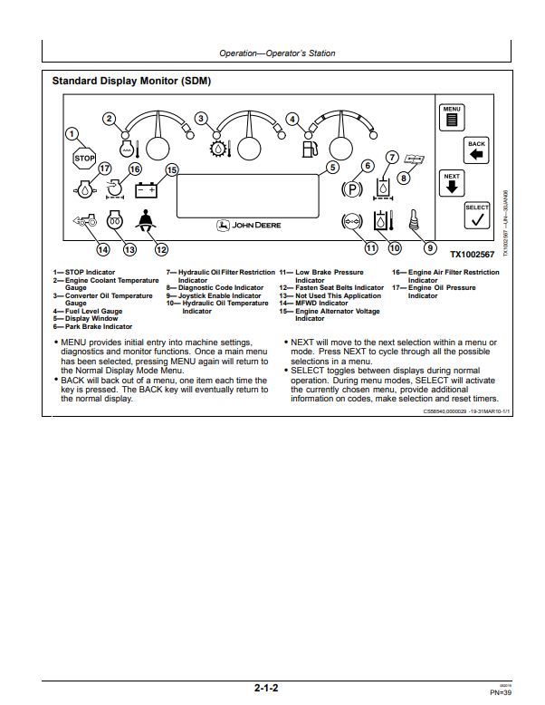 JOHN DEERE 710J BACKHOE LOADER OPERATOR MANUAL OMT211052