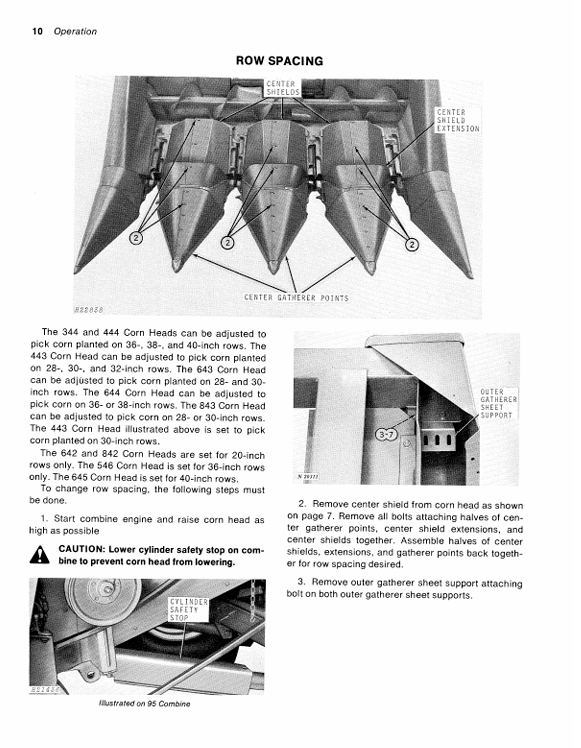 JOHN DEERE 344, 443, 444, 546, 642, 643, 644, 645, 842, AND 843 CORN HEAD OPERATOR MANUAL OMH84609