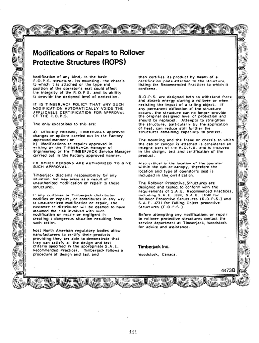 JOHN DEERE 230 FORWARDER OPERATOR MANUAL AA5258
