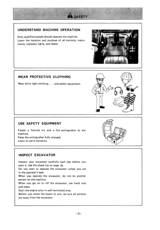 HITACHI UH033 HYDRAULIC EXCAVATOR OPERATOR MANUAL EM10423