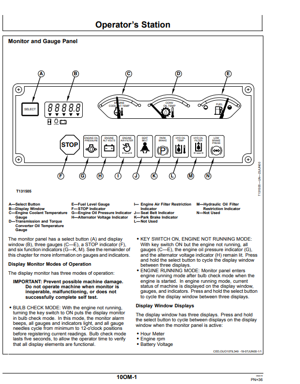 JOHN DEERE 310SG, 315SG BACKHOE LOADER OPERATOR MANUAL OMT166699