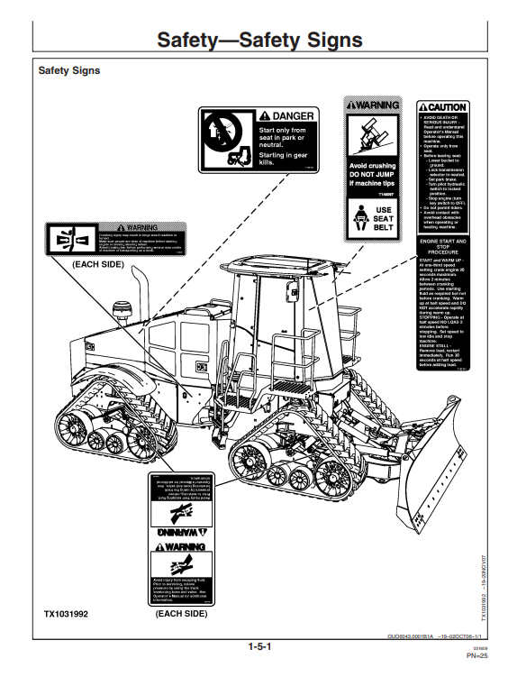 JOHN DEERE 624J LOADER OPERATOR MANUAL OMT229875