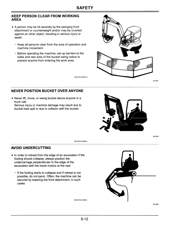 HITACHI EX27U, EX35U, EX50U EXCAVATOR OPERATOR MANUAL EM1BUNA23