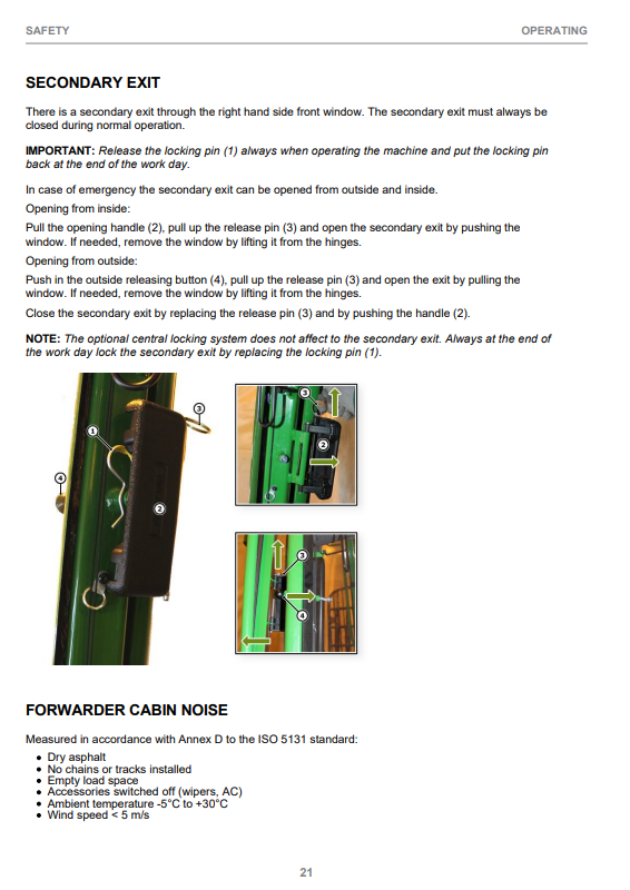 JOHN DEERE 1110G / 1210G / 1510G FINAL TIER 4 ROTATING & LEVELING CABIN II OPERATOR MANUAL F710869