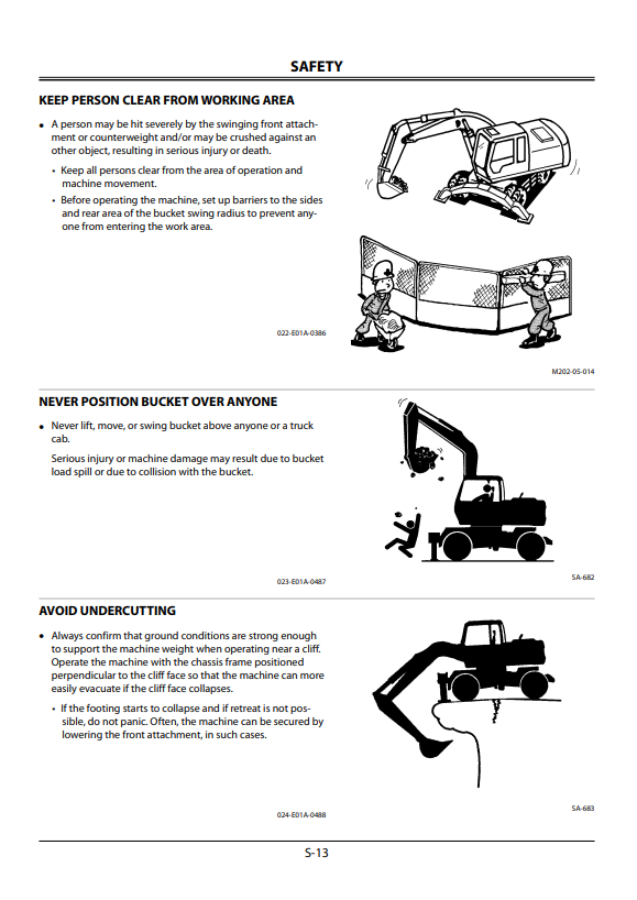 HITACHI ZAXIS 190W-3, 220W-3 WHEELED EXCAVATOR OPERATOR MANUAL EMCGBNA12