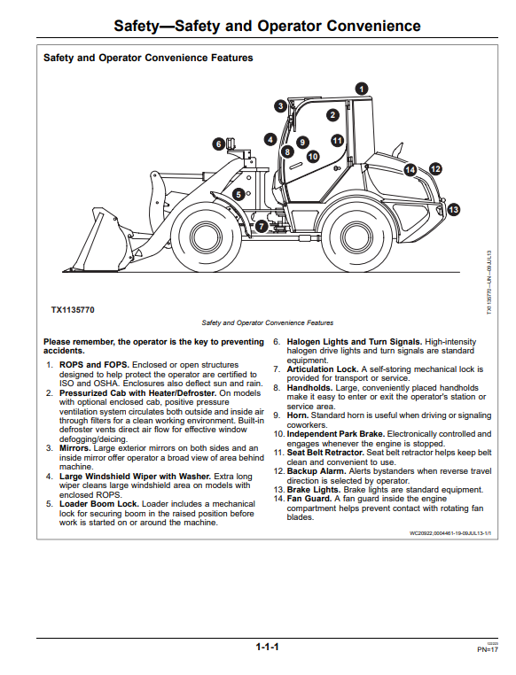 JOHN DEERE 204K AND 304K LOADER OPERATOR MANUAL OMT333031