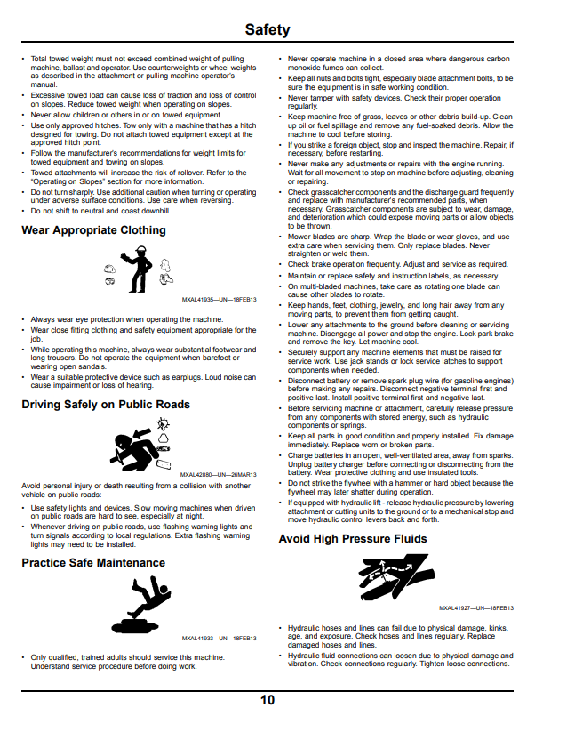 JOHN DEERE Z235 EZTRAK™ OPERATOR MANUAL OMM172180