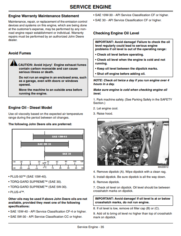 JOHN DEERE SELECT SERIES™ TRACTOR X740, X744, X748, X749 ULTIMATE™ SERIES OPERATOR MANUAL OMM157071