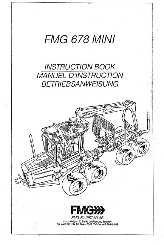 JOHN DEERE FMG 678 MINI OPERATOR MANUAL 6781401