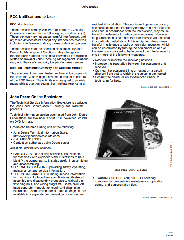 JOHN DEERE 135G EXCAVATOR OPERATOR MANUAL OMT319586