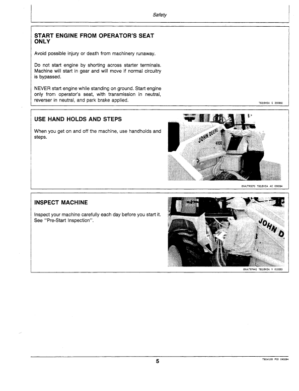 JOHN DEERE 410B BACKHOE LOADER OPERATOR MANUAL OMT79035