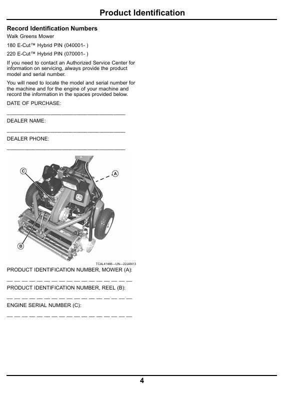 JOHN DEERE 180, 220 E-CUT HYBRID WALK GREEN MOWER OPERATOR MANUAL OMTCU39939