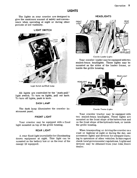 JOHN DEERE JD350 CRAWLER OPERATOR MANUAL OMT32423