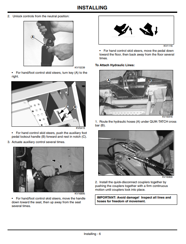 JOHN DEERE ROTARY TILLER RT55, RT73 OPERATOR MANUAL OMKV18675