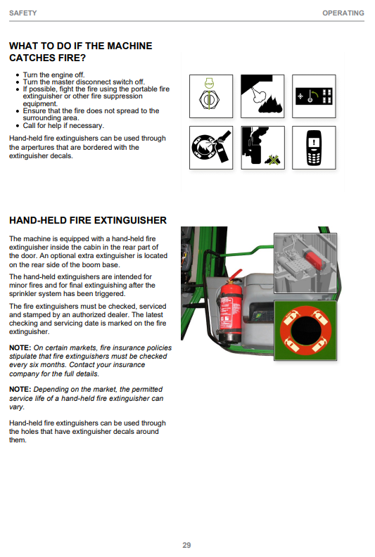 JOHN DEERE 1910E TIER 2 ROTATING & LEVELING CABIN OPERATOR INSTRUCTION MANUAL F722444