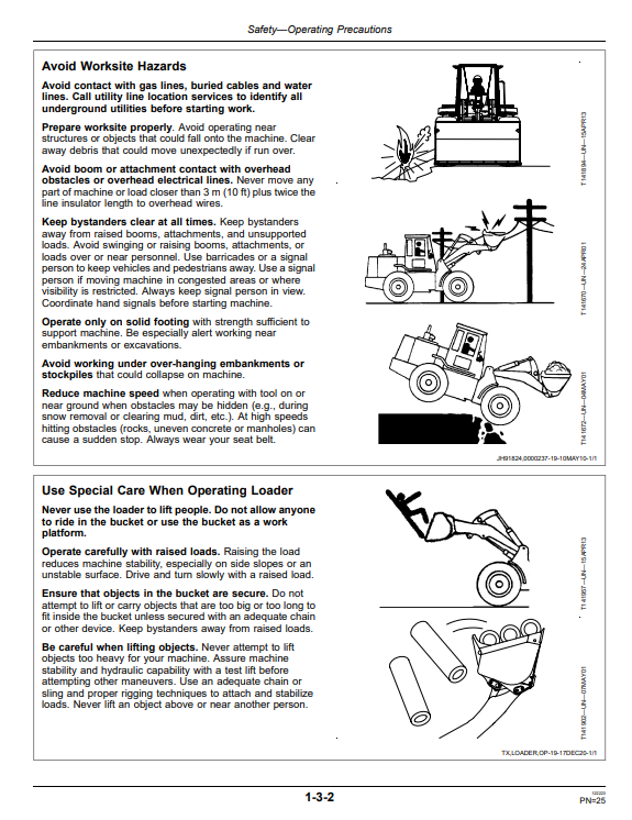 JOHN DEERE 324J LOADER OPERATOR MANUAL OMT311840