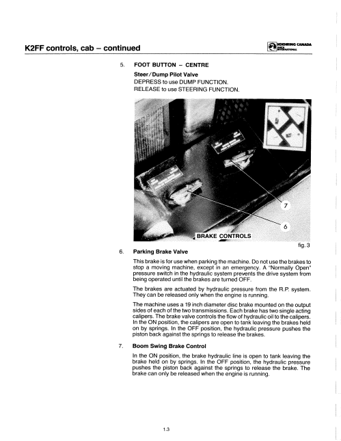 JOHN DEERE K2FF FELLER FORWARDER OPERATOR MANUAL 214-1601-1