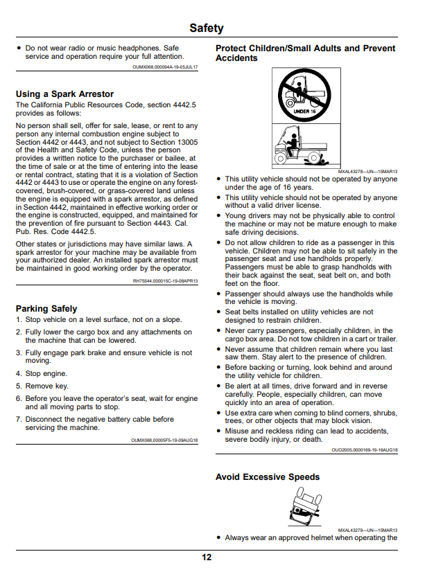 JOHN DEERE XUV865M, XUV865R GATOR™ UTILITY VEHICLES OPERATOR MANUAL OMUC22945
