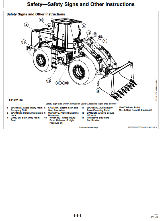 JOHN DEERE 624K 4WD LOADER OPERATOR MANUAL OMT317731