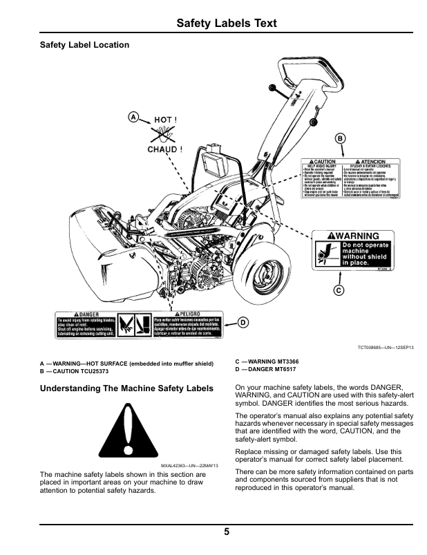 JOHN DEERE 180, 220 E-CUT HYBRID WALK GREEN MOWER OPERATOR MANUAL OMTCU39939