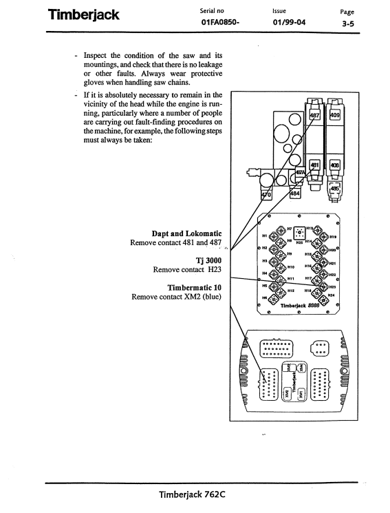 JOHN DEERE 762C TIMBERJACK OPERATOR MANUAL F056444