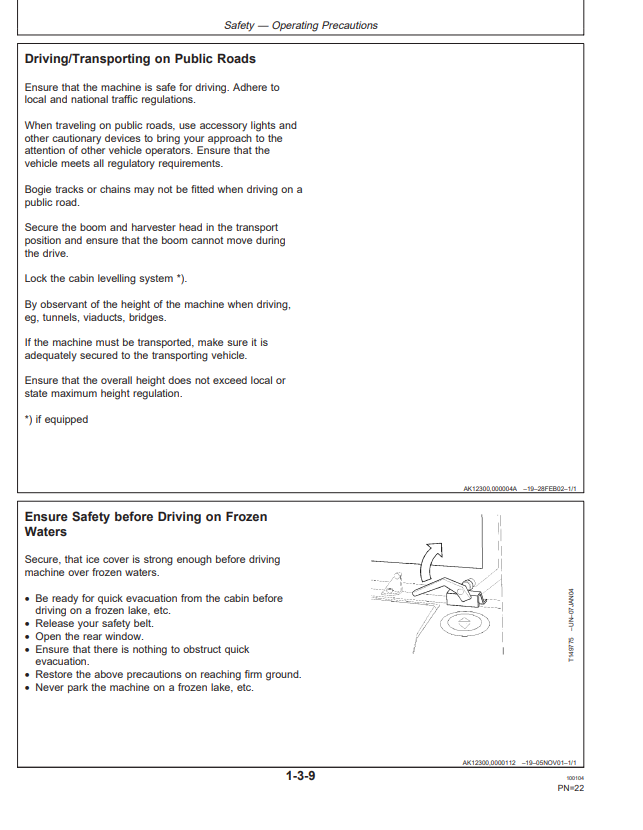 JOHN DEERE 1070D HARVESTER OPERATOR MANUAL OMF067014