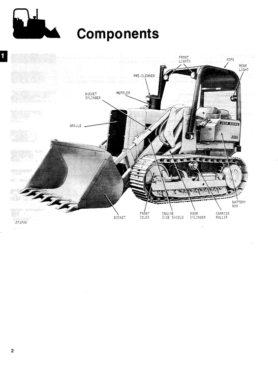 JOHN DEERE JD555 CRAWLER BULLDOZER OPERATOR MANUAL OMT70878