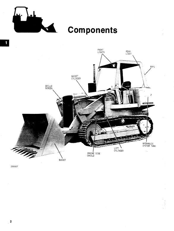JOHN DEERE JD755 CRAWLER BULLDOZER OPERATOR MANUAL OMT66988