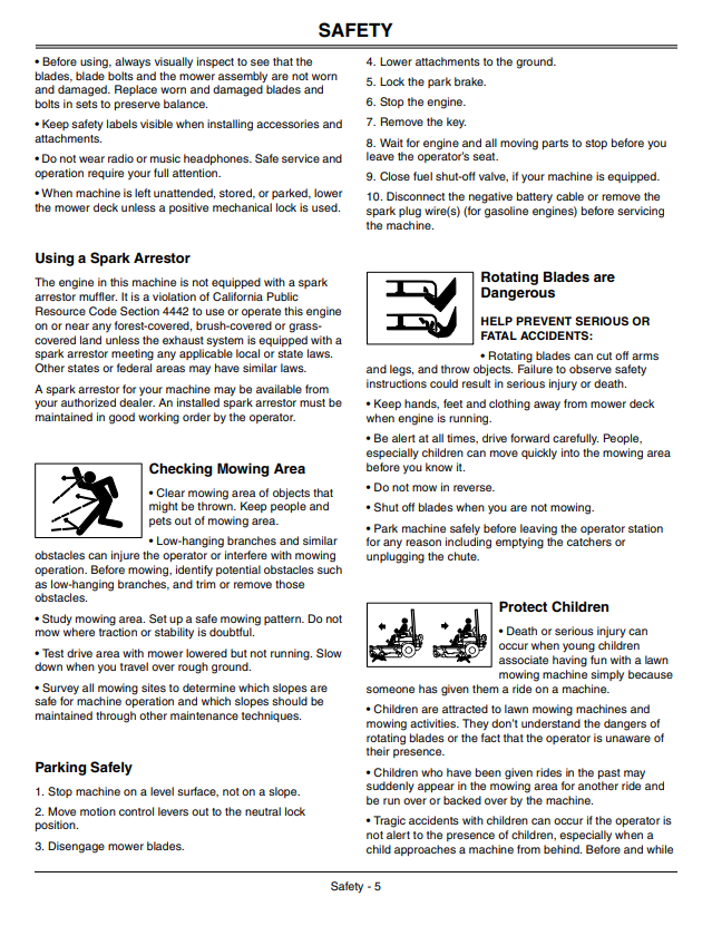 JOHN DEERE Z510A AND Z520A Z-TRAK™ ESTATE SERIES OPERATOR MANUAL OMTCU22799