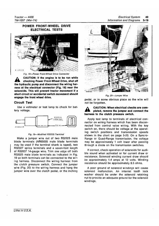 JOHN DEERE 4430 TRACTOR TECHNICAL MANUAL TM1057