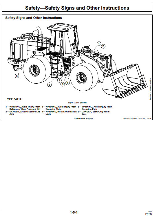 JOHN DEERE 844K SERIES II 4WD LOADER OPERATOR MANUAL OMT353088X19