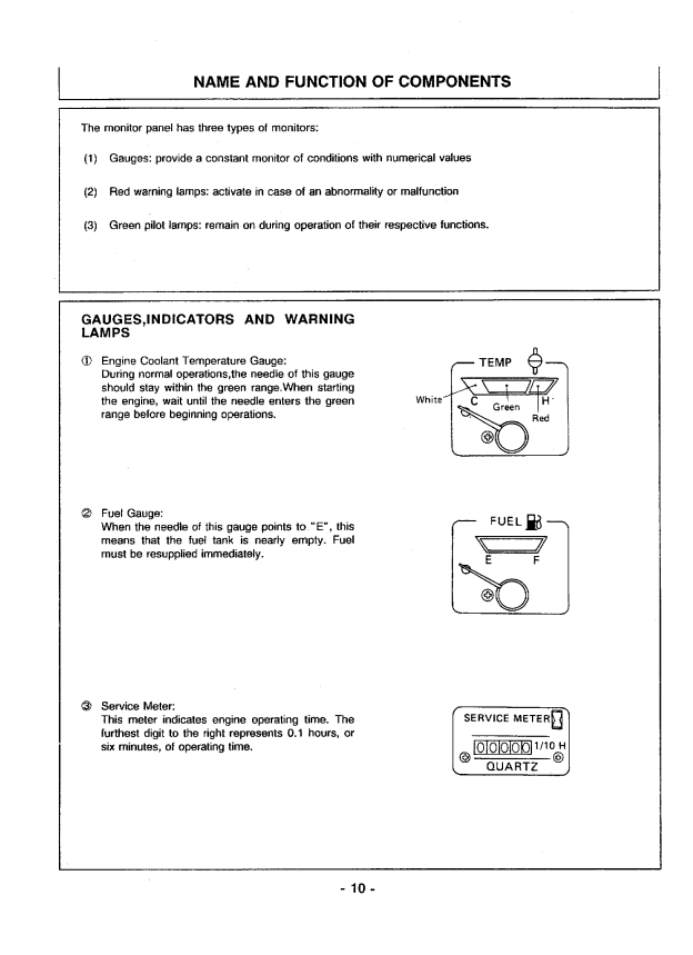 HITACHI EX60UR HYDRAULIC EXCAVATOR OPERATOR MANUAL EM10C11