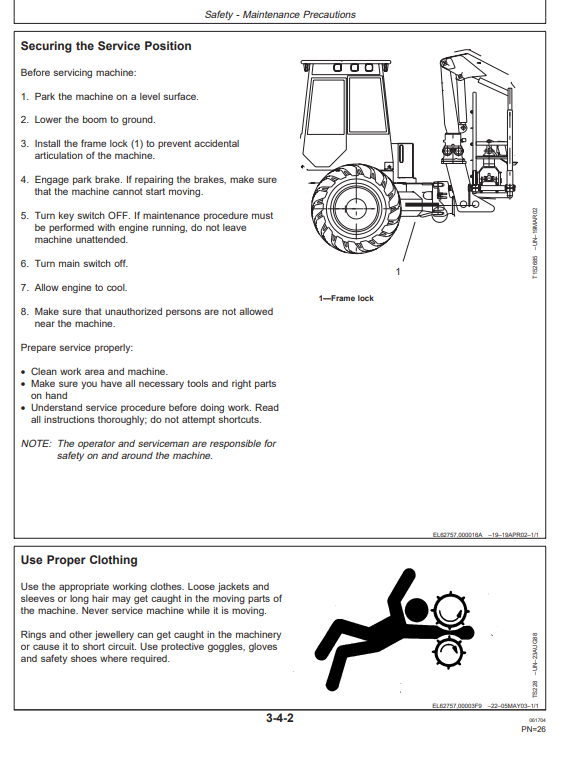 JOHN DEERE TIMBERJACK 1110D FORWARDER OPERATOR MANUAL OMF065859
