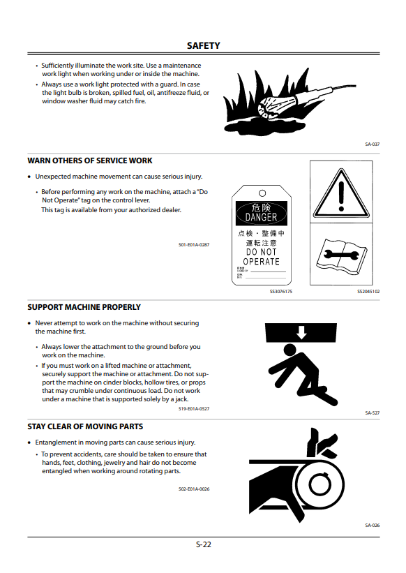 HITACHI ZAXIS 135US-3 CLASS, 225US-3 CLASS, 225USR-3 CLASS HYDRAULIC EXCAVATOR OPERATOR MANUAL EM1U422