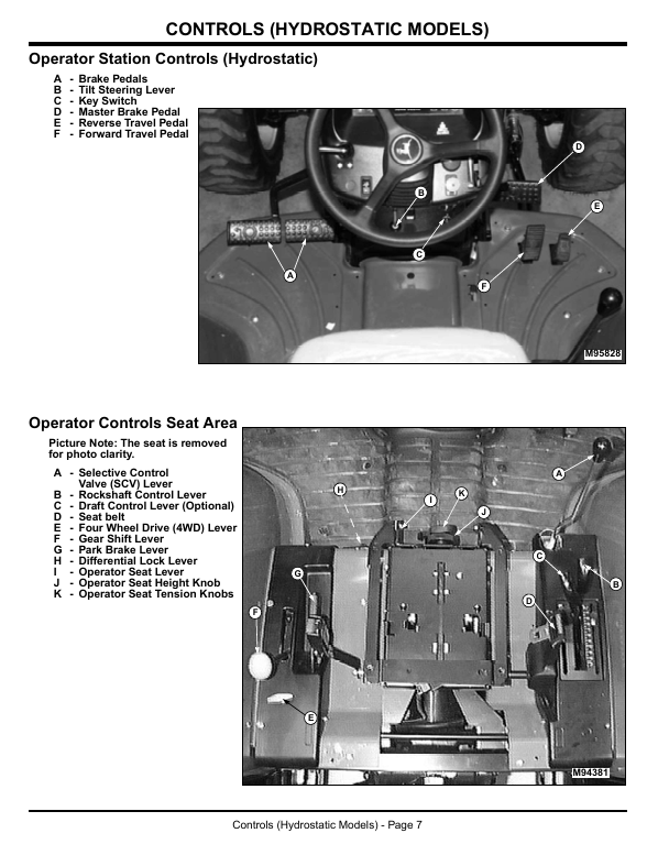 JOHN DEERE 4500 , 4600 COMPACT UTILITY TRACTOR OPERATOR MANUAL OMM135715