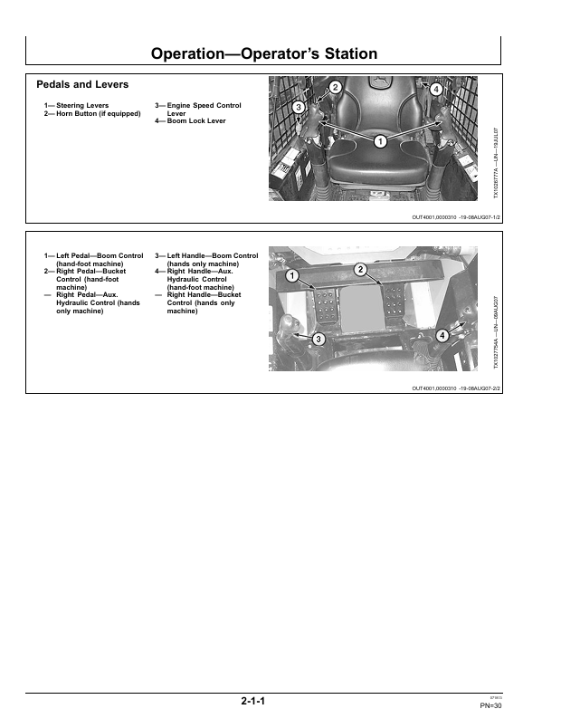 JOHN DEERE 313, 315, AND CT315 SKID STEER LOADER OPERATOR MANUAL OMT235575
