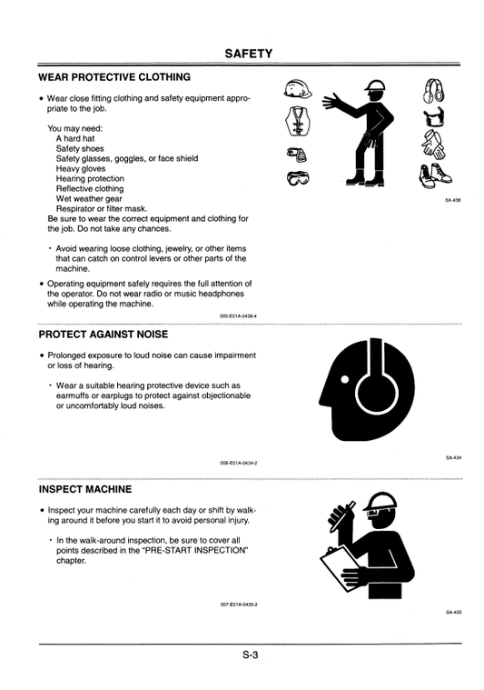HITACHI EX27U, EX35U, EX50U EXCAVATOR OPERATOR MANUAL EM1BUNA41