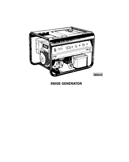 JOHN DEERE 250G, 440G, 550GE, G2500K, G4400K, G5500K, G5500KE GENERATORS TECHNICAL MANUAL TM1791