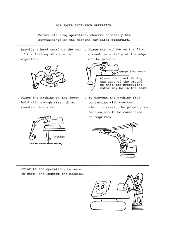 HITACHI UH082 HYDRAULIC EXCAVATOR OPERATOR MANUAL EM16453