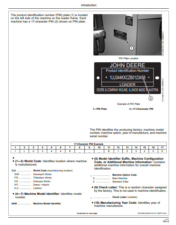 JOHN DEERE 344K LOADER OPERATOR MANUAL OMT313329