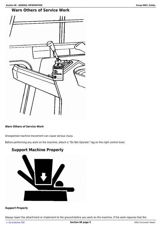 JOHN DEERE 160LC EXCAVATOR REPAIR TECHNICAL MANUAL TM1662
