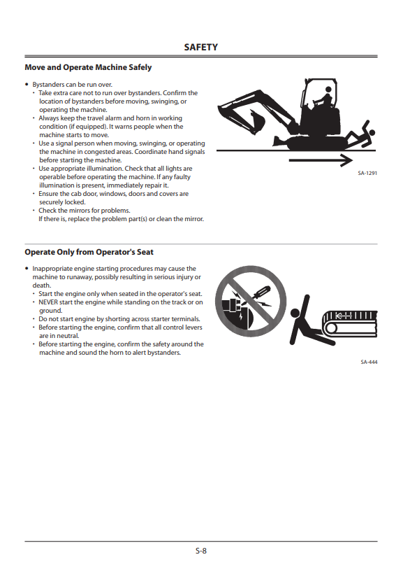 HITACHI ZAXIS 17U-5N, 26U-5N HYDRAULIC EXCAVATOR OPERATOR MANUAL ENMABCNA13