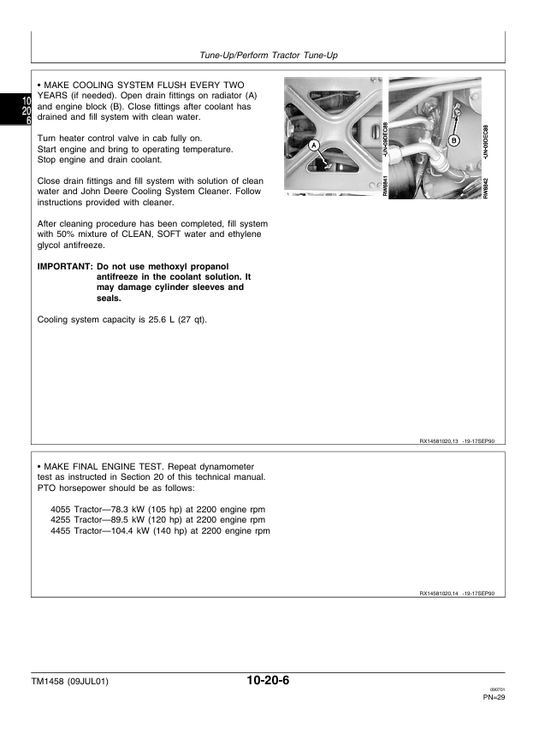 JOHN DEERE 4055, 4255 AND 4455 TRACTOR REPAIR MANUAL TM1458