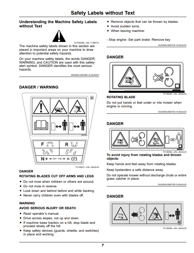 JOHN DEERE Z740R ZTRAK™ SERIES GAS OPERATOR MANUAL OMUC32665
