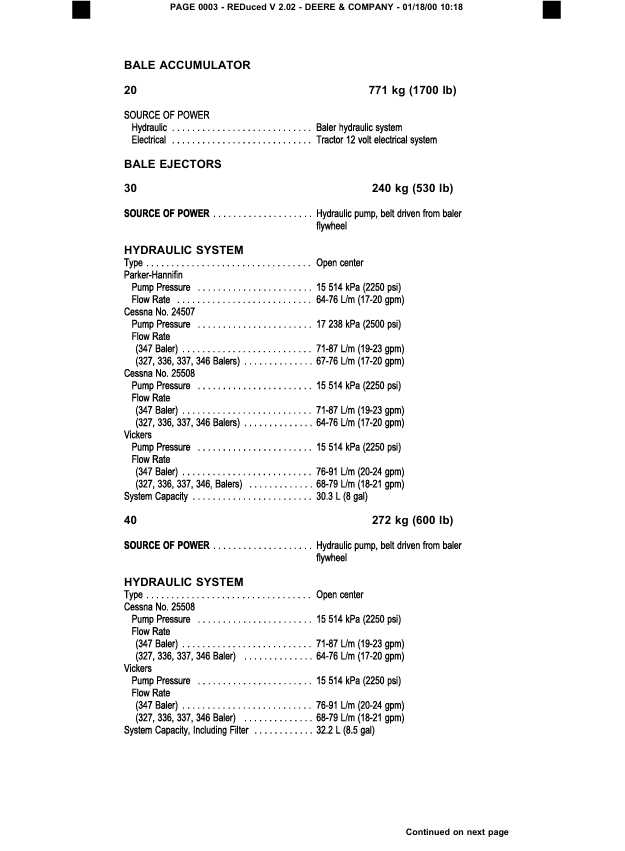 JOHN DEERE AGRICULTURAL PRODUCT DB1216 1999 SPECIFICATION TEST AND SERVICE MANUAL